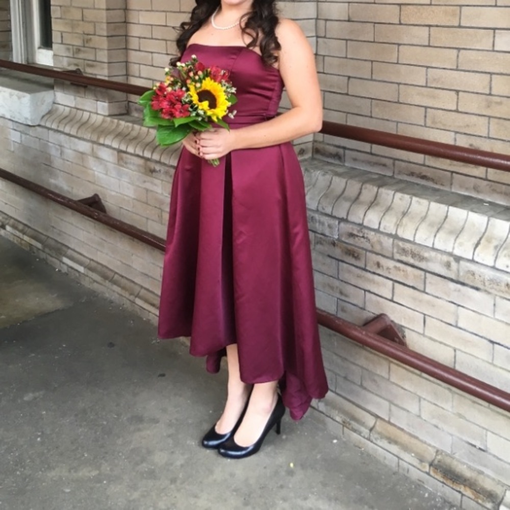 David’s Bridal Burgundy Dress